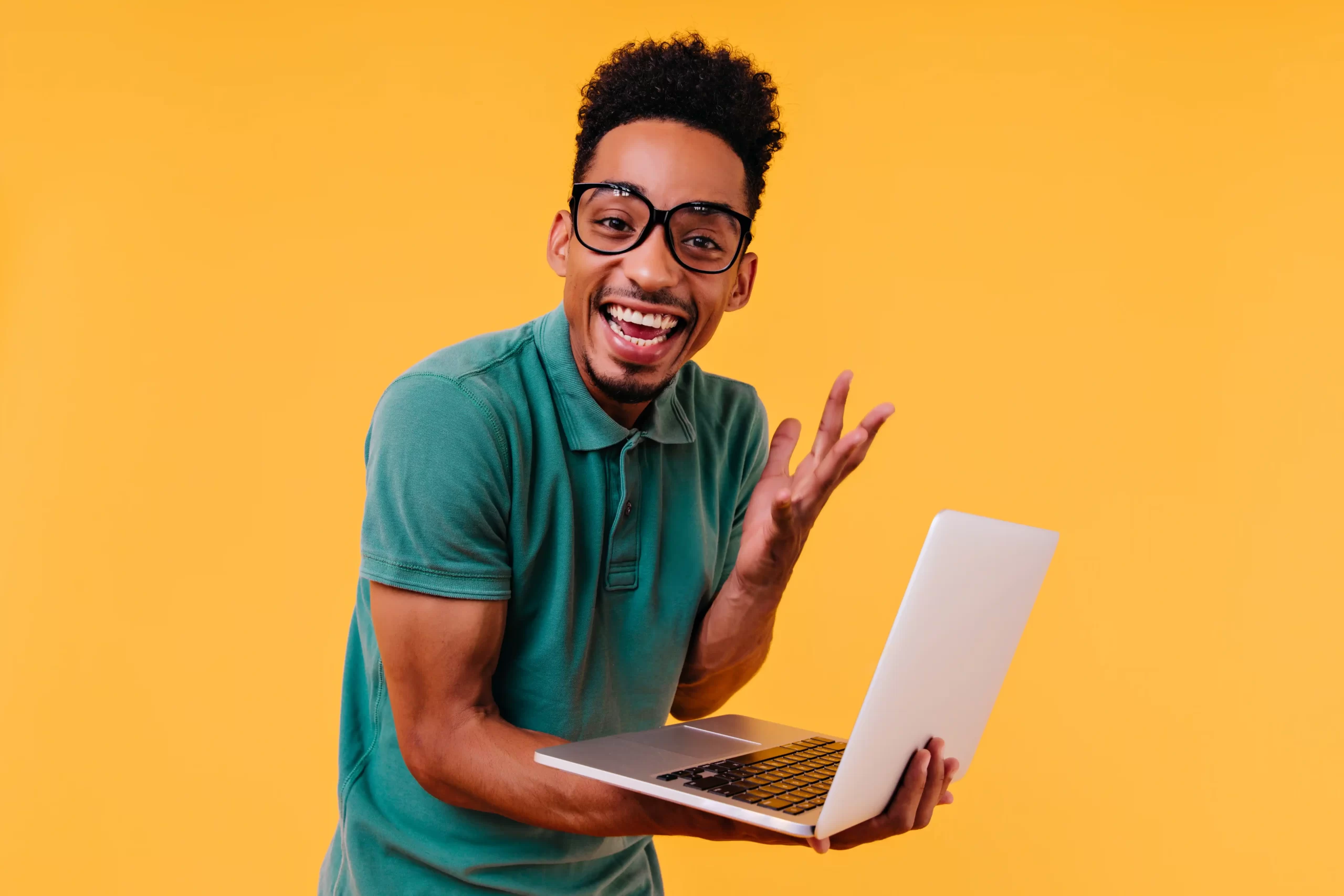 Student with laptop
